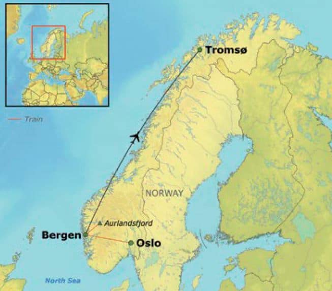 Norwegian Fjords map