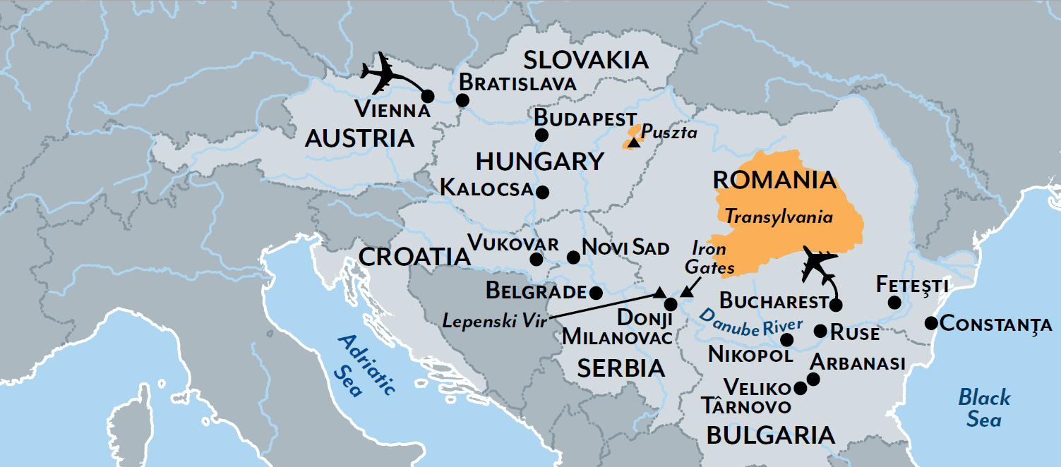 Danube Black Sea map