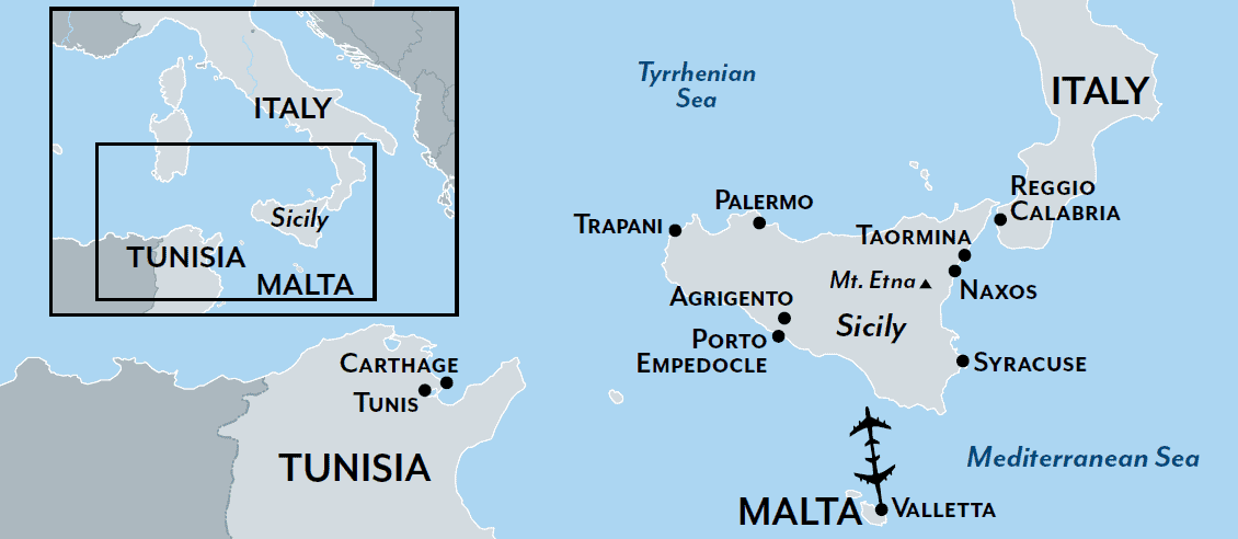 southern med map