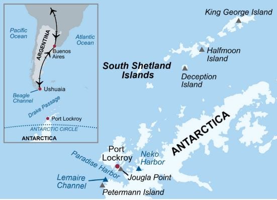 Antarctica map