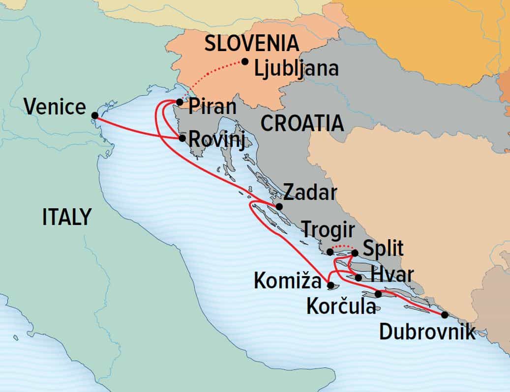 Croatia Slovinia map