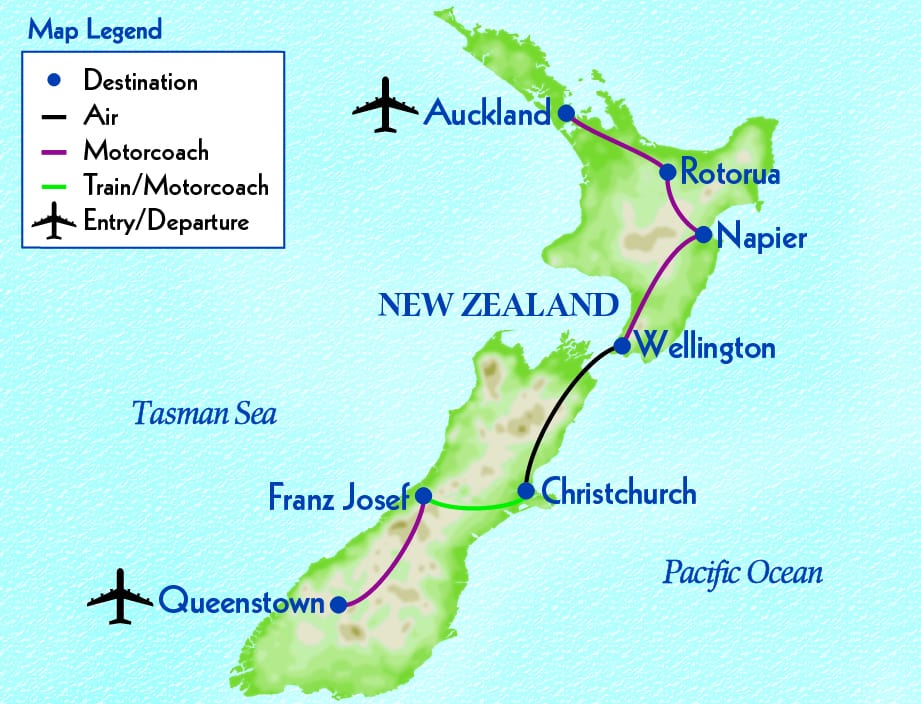 NEW ZEALAND map