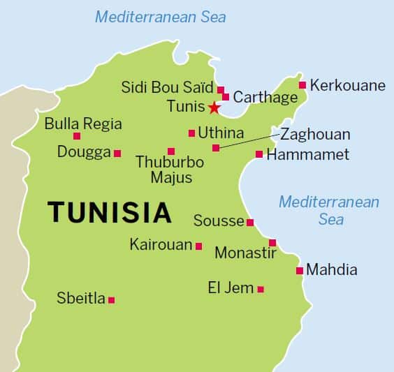 Tunisia map