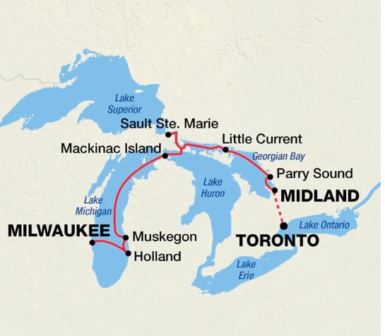 map Great Lakes