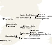 Map showing locations of national parks and historic sites in California.